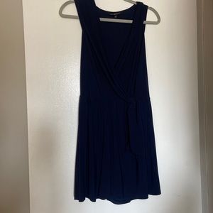 Navy blue shorts romper, tie front sleeveless size large